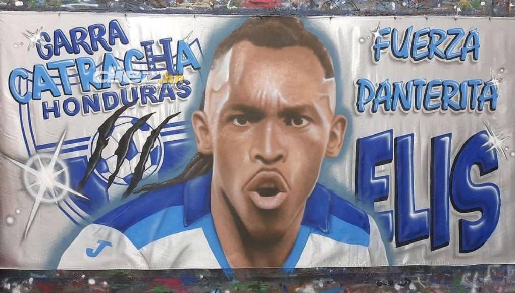 ¡Enorme gesto! La ‘Garra’ catracha también le dedicó una pancarta a Alberth con un lindo mensaje: “Fuerza ‘Panterita’ Elis”.