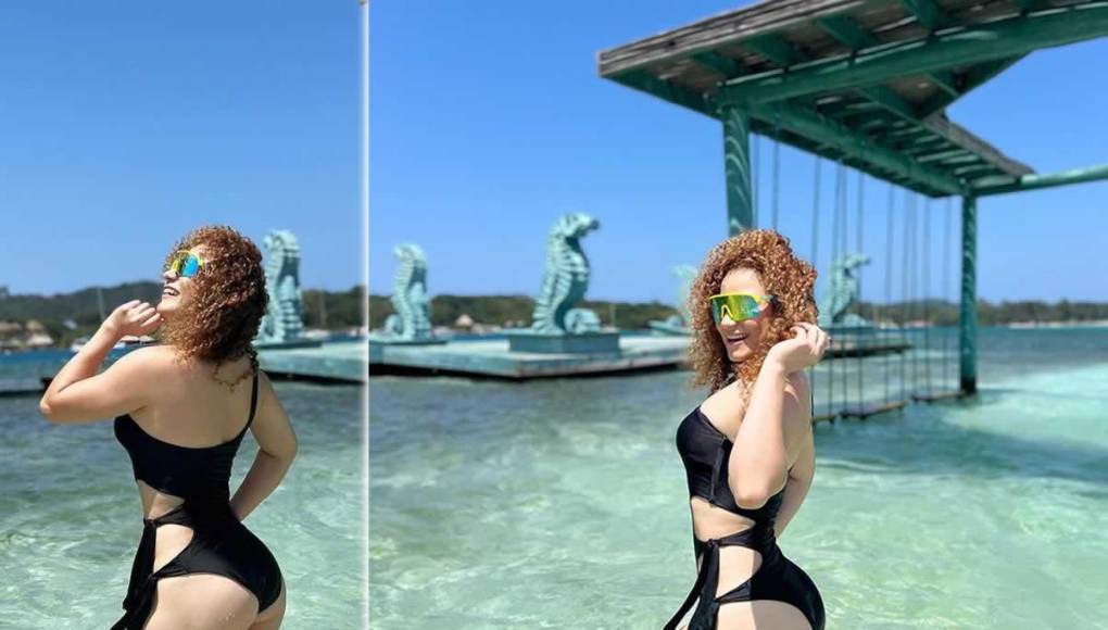 La presentadora de televisión hondureña, Mayra Tercero, disfrutó de unos días de relax en Roatán en compañía de Denovan Torres.