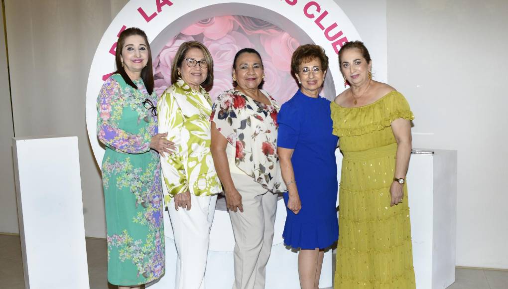 Neda de Canahuati, Sonia Benítez, Irma Flores, Rosmery Bendeck y Yolanda de Ganineh