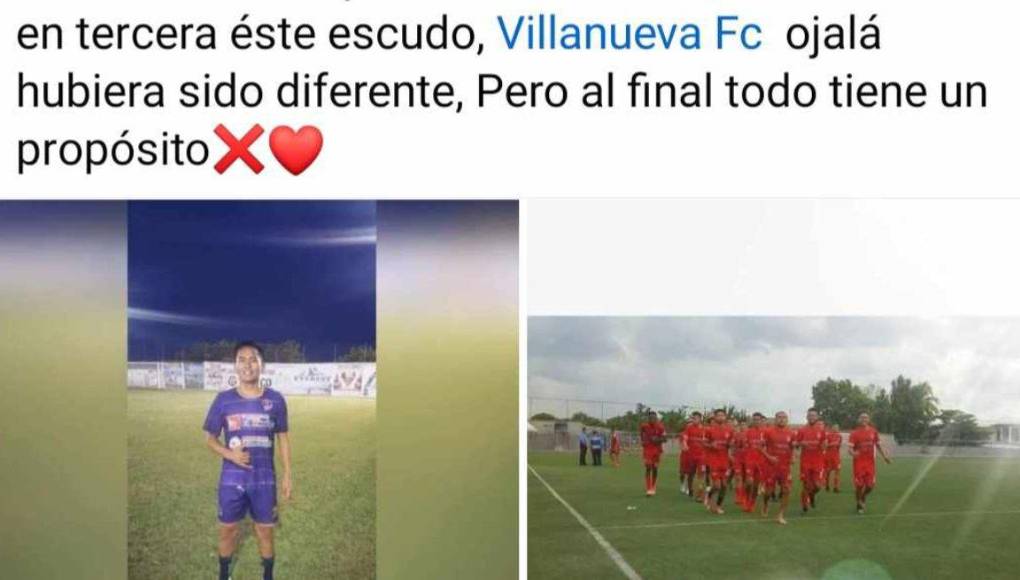 Algunos jugadores y exfutbolistas reaccionaron con mucha tristeza por el descenso del Villanueva FC a la Liga Mayor.