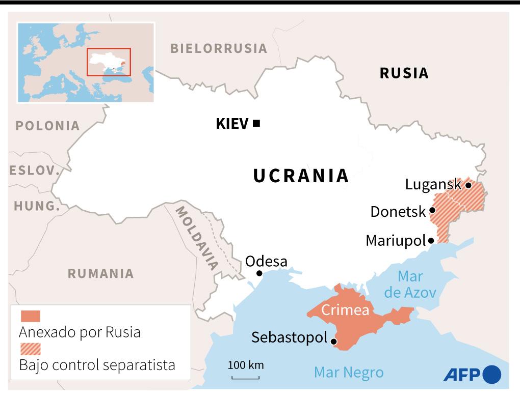 Rusia reconoció la independencia de las regiones separatistas Lugansk y Donetsk.