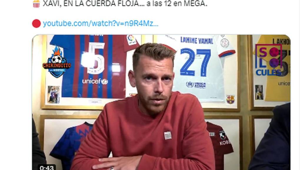 La bomba la dio a conocer Jota Jordi, panelista del programa El Chiringuito, por la tarde, dejando a todos helados. “No puedo confirmar que Xavi siga”.
