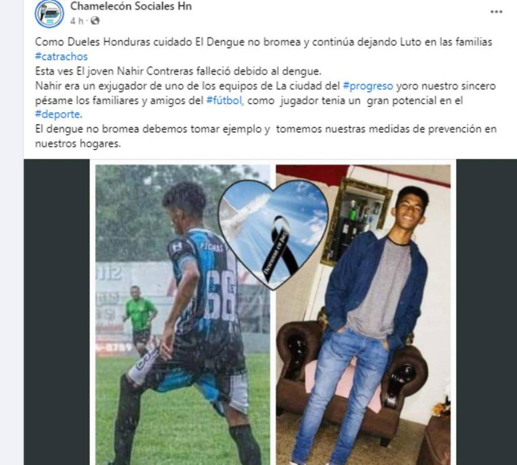 Nahir Contreras era muy conocido en El Progreso en donde jugó en varios equipos de la Liga Mayor