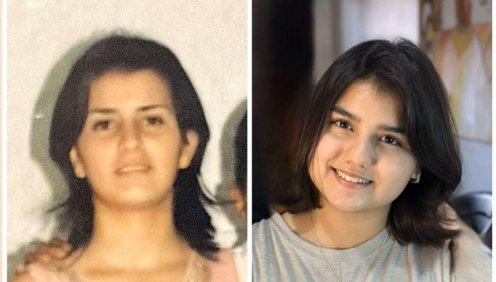 Luego mostró un collage en el que aparece durante su adolescencia al par de su hija mayor María Fernanda, sorprendiendo de igual forma con el parecido. 