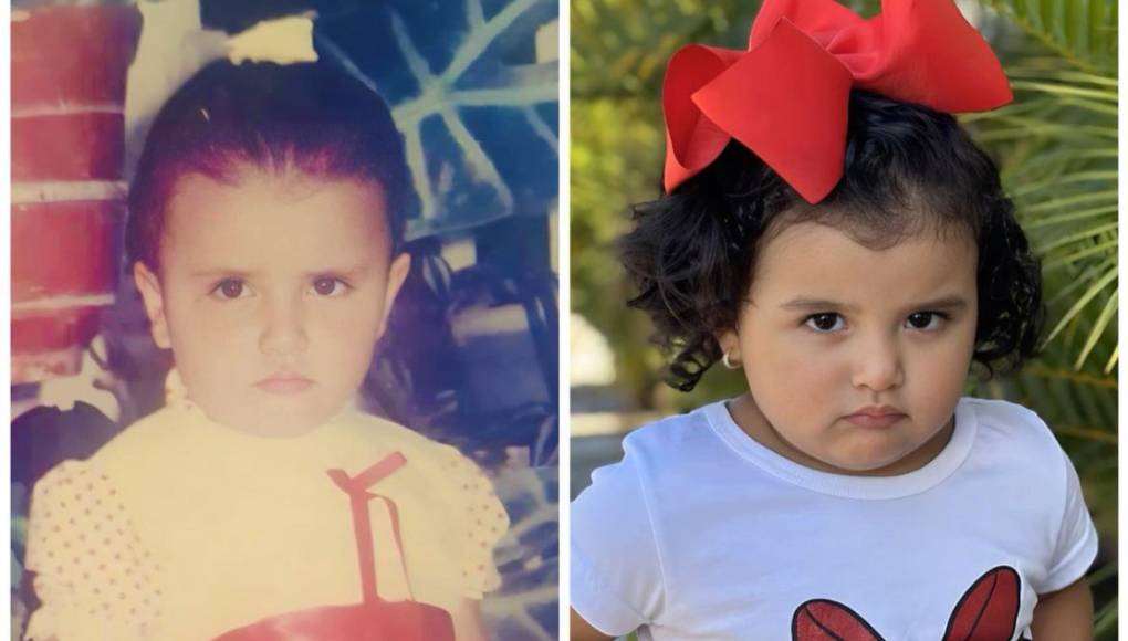 Inició con una fotografía de su infancia editada en un collage junto a su hija menor María José y el parecido entre ambas es muy evidente. 