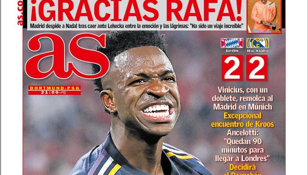 “Un diablo en el infierno”, la portada de AS sobre Vinicius.