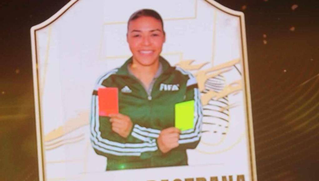 Melissa Pastrana, árbitra hondureña -- Premio a la superación.
