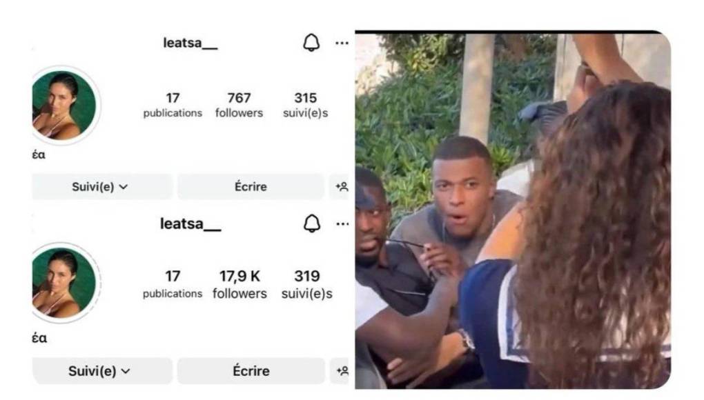 Leatsa solo contaba con 767 ‘followers’ antes de conocer al futbolista. Luego se incrementaron a 17 mil y ahora rebasa los 32 mil usuarios. Todo por ese contacto con ‘Kiki’.