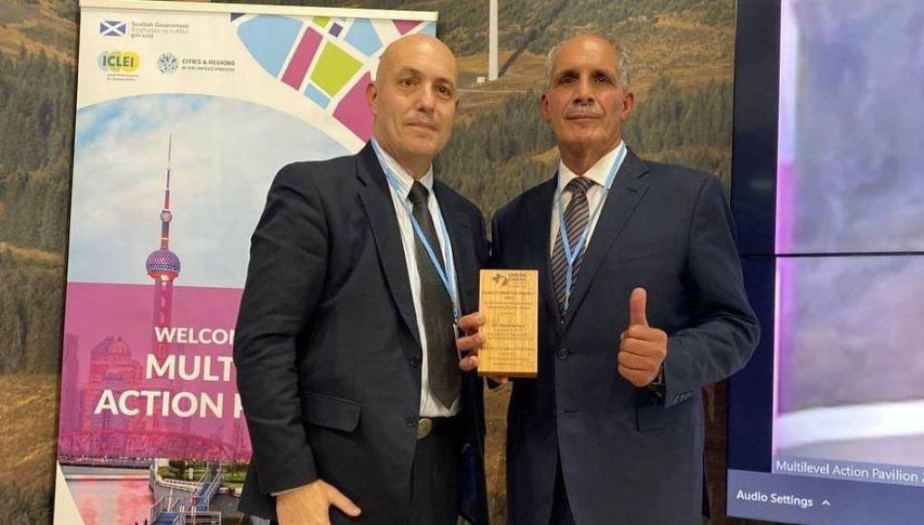 Nasry Asfura recibe el premio “Climate Positive” en Cumbre del Clima en Escocia