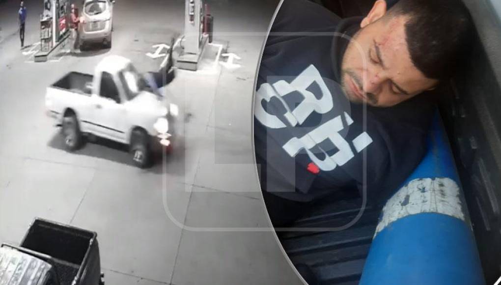 VIDEO: Policía hondureño es arrollado por conductor en una gasolinera en Taulabé