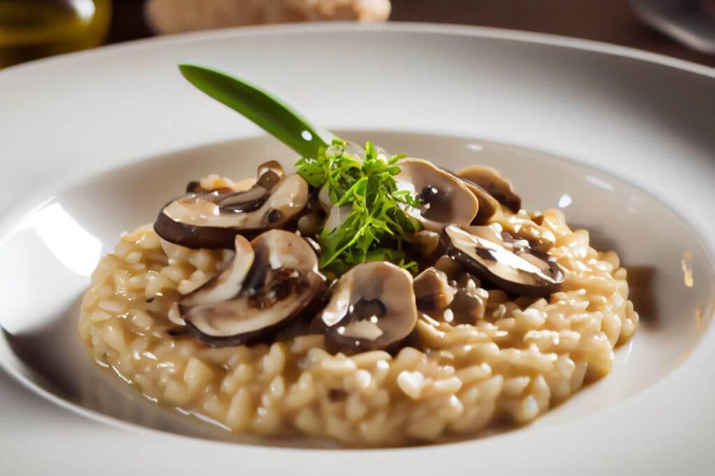 Risotto de champiñones con espárragos: Un risotto cremoso de champiñones y espárragos es una excelente opción. El arroz se cocina lentamente en caldo de verduras hasta que alcanza una textura cremosa y reconfortante, mientras que los champiñones y los espárragos aportan un toque de frescura y sabor terroso al plato.