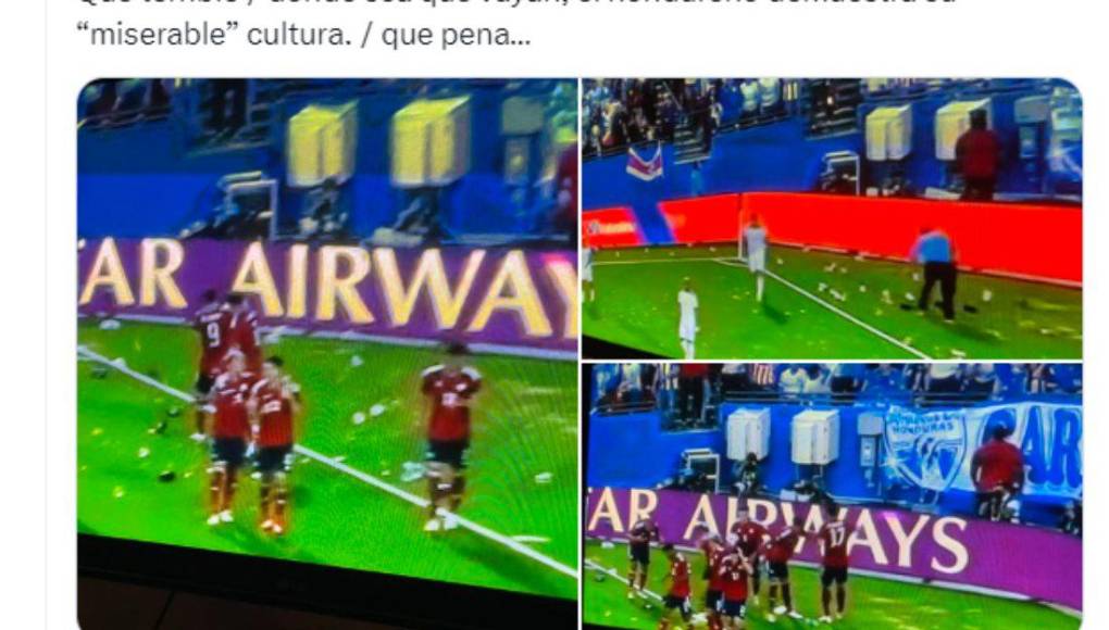 Otra crítica de Kike Lanza fue por el lanzamiento de objetos de un sector de la afición hondureña a jugadores ticos.