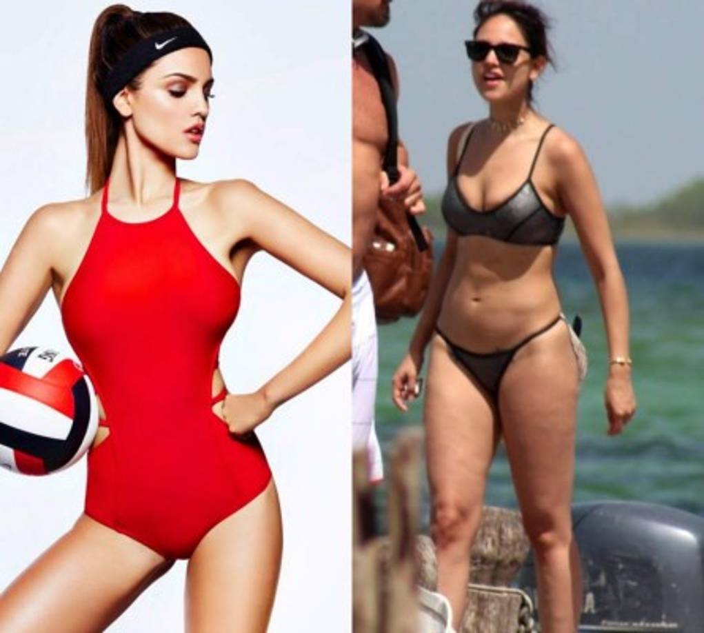 Durante su paseo la actriz de 'Baby Driver' exhibió su cuerpo en un diminuto bikini plateado que realzaban sus curvas y deja ver las imperfecciones que toda mortal tiene, la temida celulitis.