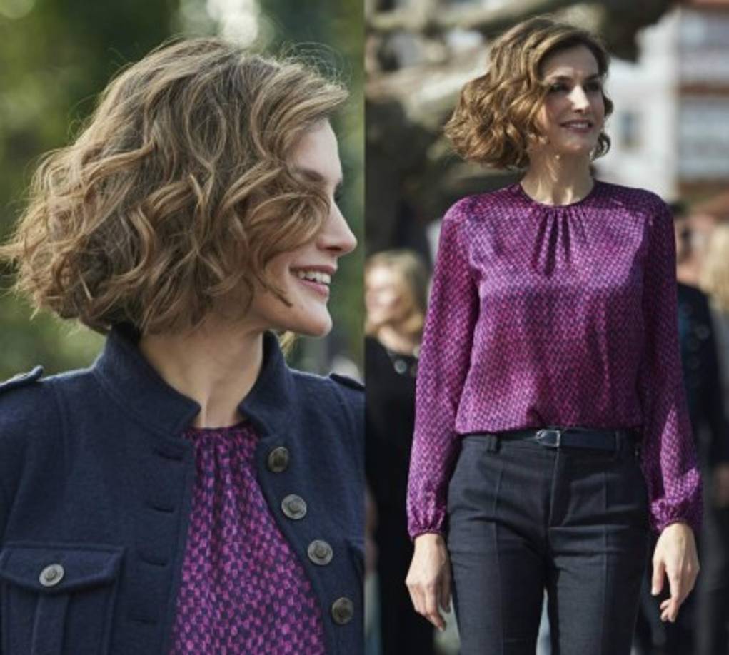 La reina Letizia d España usa sin miedo los rizos para cambiar al aburrido cabello lizo que la caracteriza.