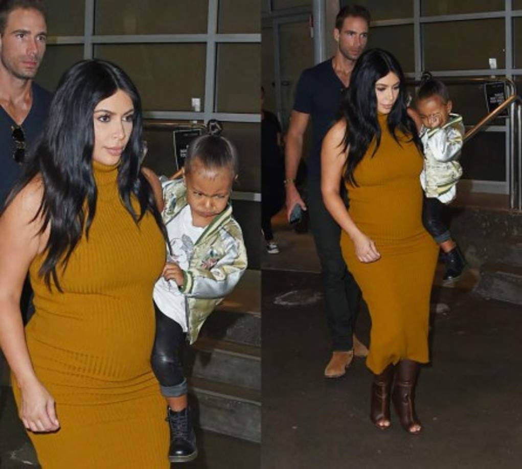 Kim y su hija North en la Semana de la Moda de Nueva York el pasado septiembre.