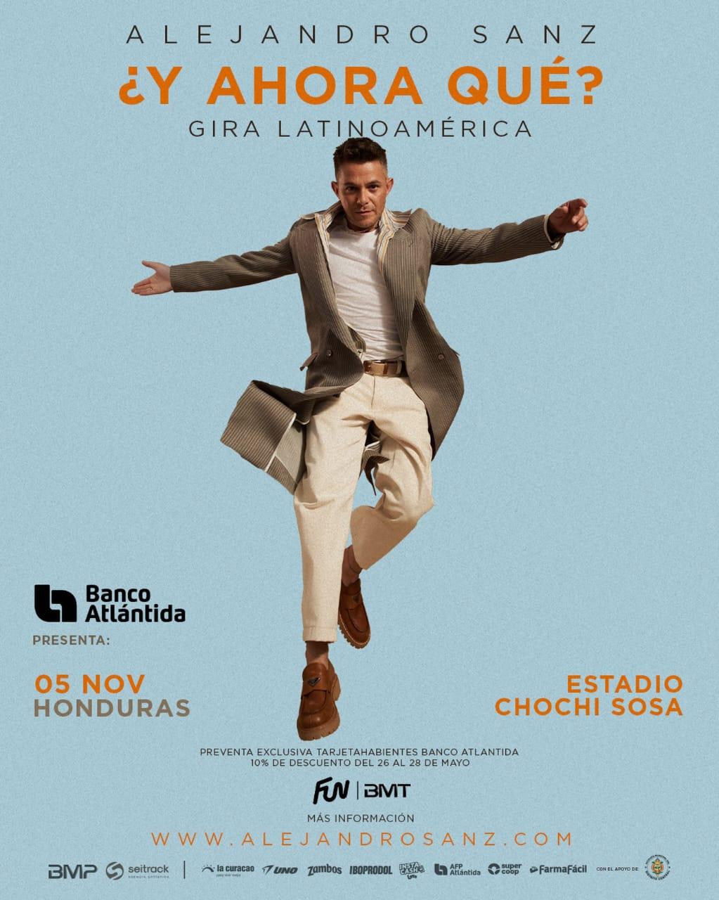 Alejandro Sanz en Honduras: Cuándo y dónde comprar los boletos