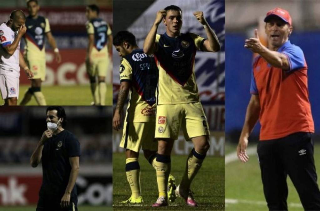 Te mostramos las imágenes más curiosas de la derrota de 1-2 del Olimpia ante América por la ida de octavos de final de la Liga de Campeones de Concacaf. Fotos Johny Magallanes y AFP.