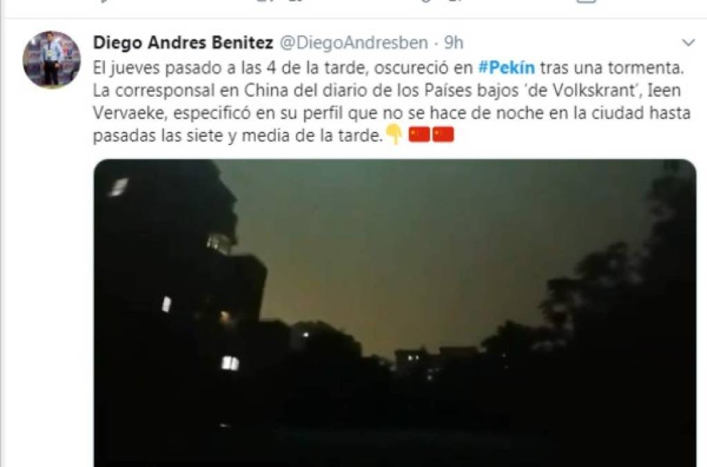 Varios corresponsales de diversos medios de comunicación en Pekín confirmaron el evento, documentándolo en su cuenta personal de Twitter.