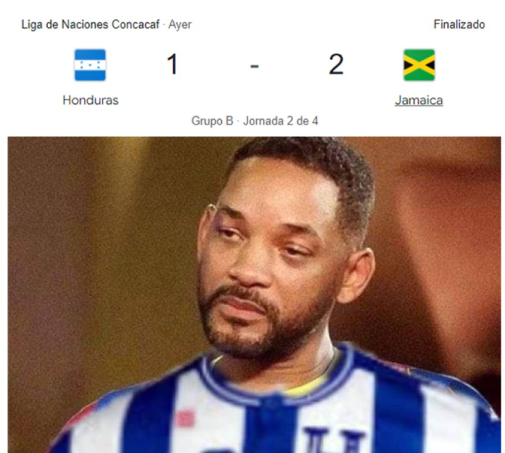 “Hijo”: los memes que dejó la derrota de Honduras ante Jamaica en Nations League