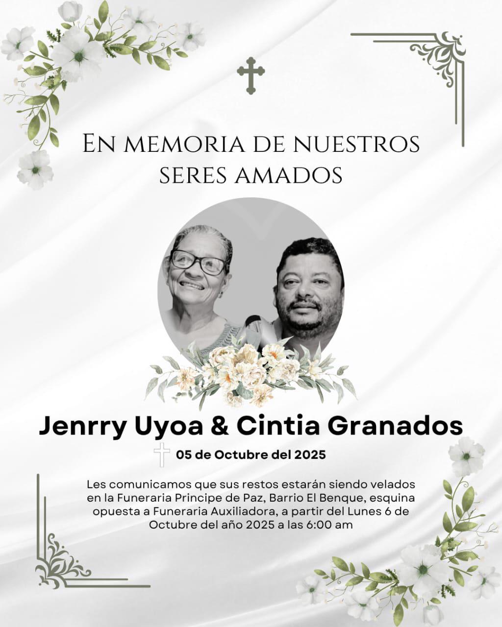 Etny Uyoa había perdido a su madre; ahora a su padre y a su segunda mamá