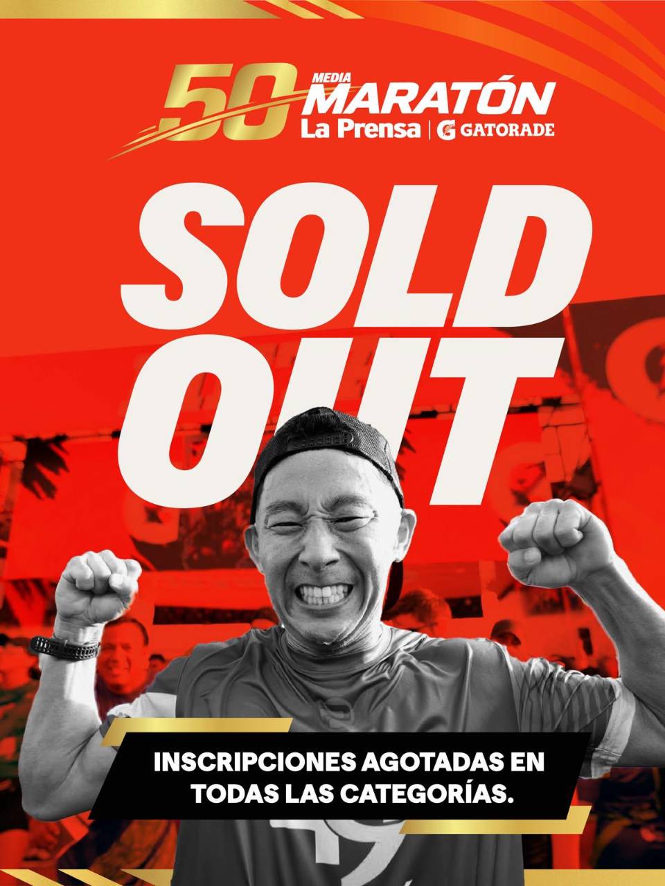 Por medio de las redes sociales de la Maratón La Prensa se anunció que las incripciones se agotaron en todas las categorías.