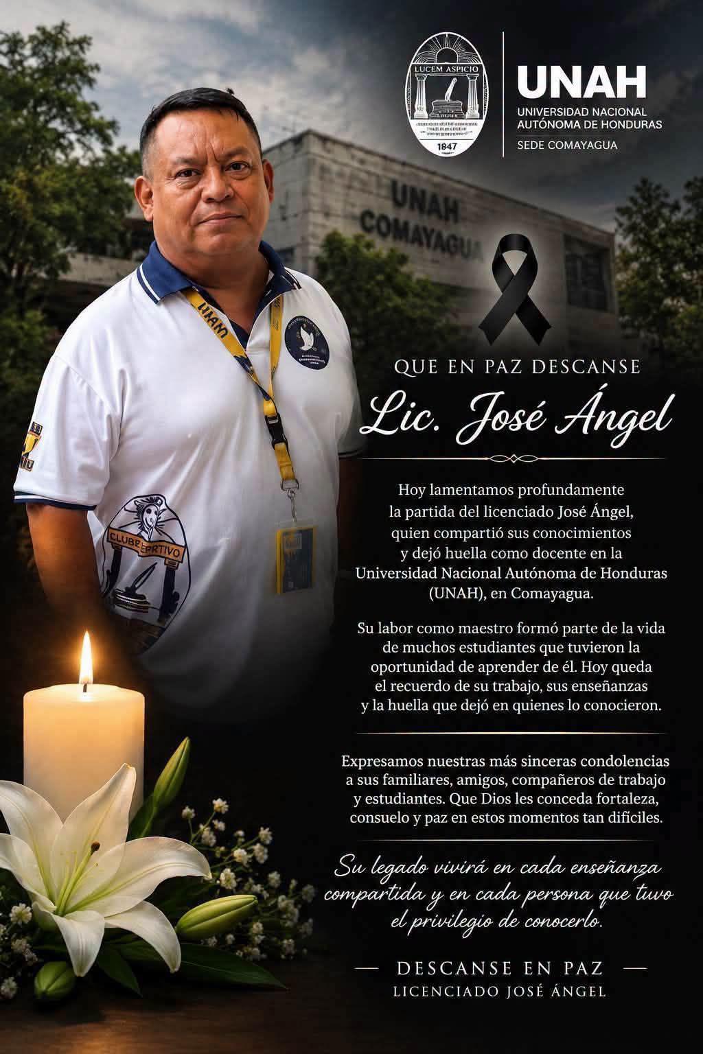 Hallan muerto al periodista y catedrático de la Unah José Ángel González