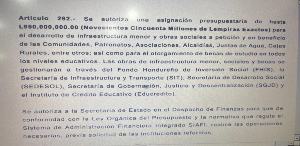Lo aprobado anoche por el Congreso Nacional que dirige Luis Redondo.