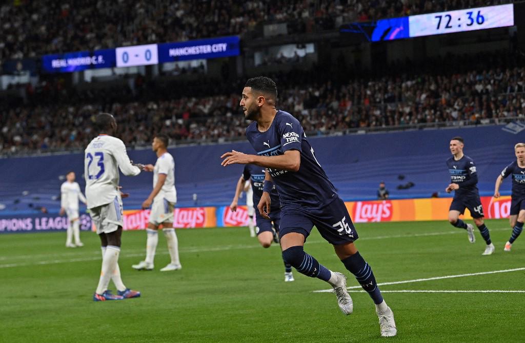 Riyad Mahrez marcó el primer gol en el Santiago Bernabéu.