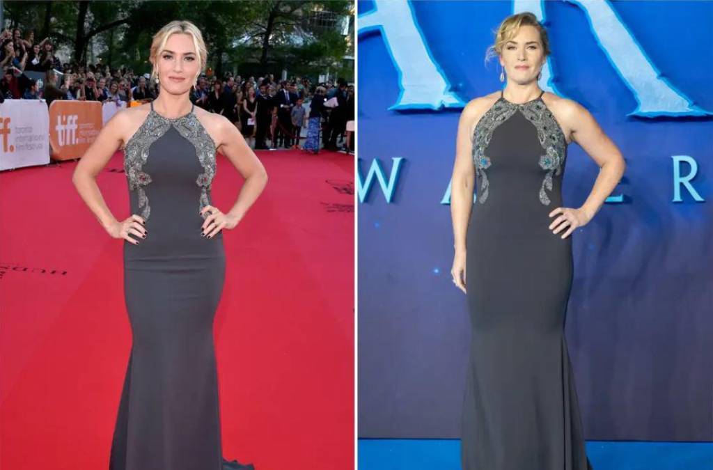 La actriz inglesa Kate Winslet volvió a usar un vestido de hace siete años para el estreno de “Avatar: The Way of Water”,la cual se celebró el pasado martes en Londres, Inglaterra.