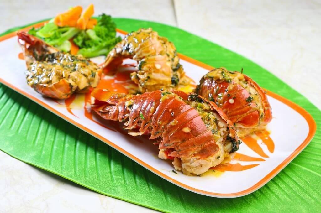 $!Platillo de langosta típico de Roatán.