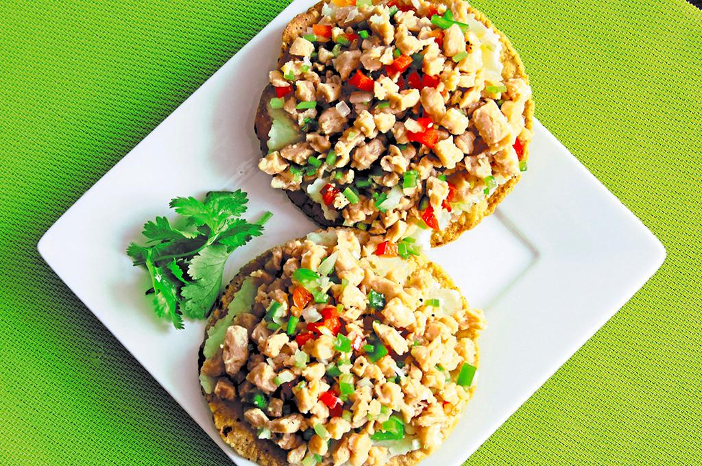 Enchiladas con carne de soya