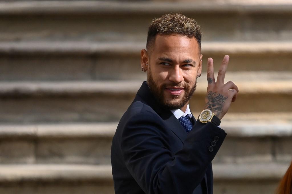 Neymar en el juicio realizado este día en Barcelona.