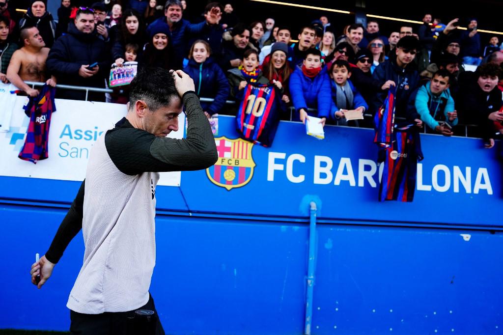 Robert Lewandowski es muy querido por la afición del FC Barcelona.