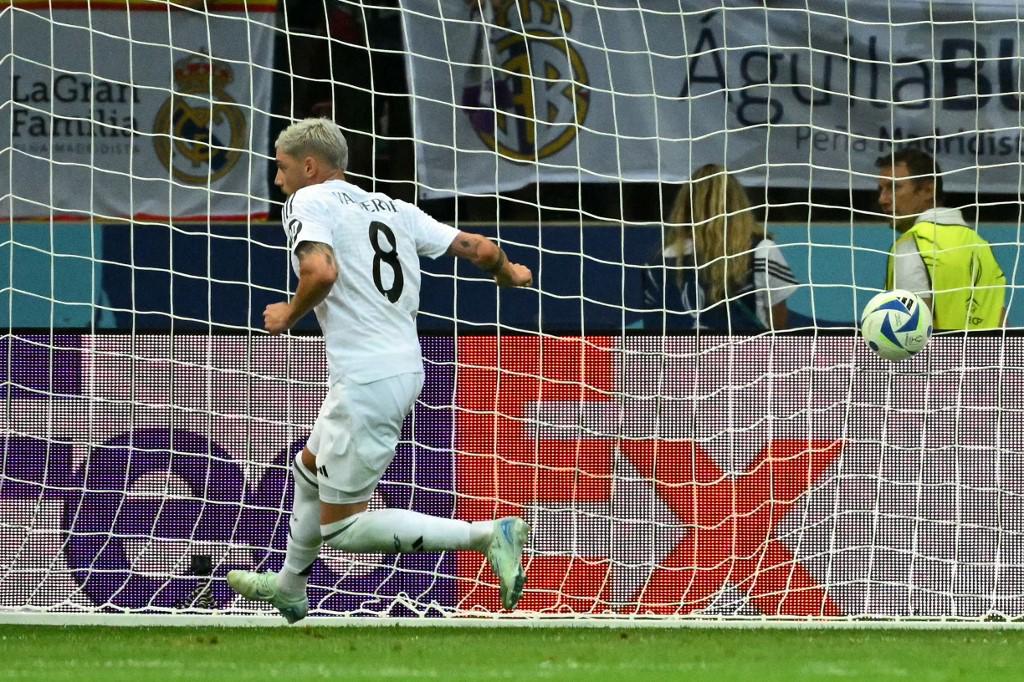 Fede Valverde abrió el marcador en la Supercopa de Europa.