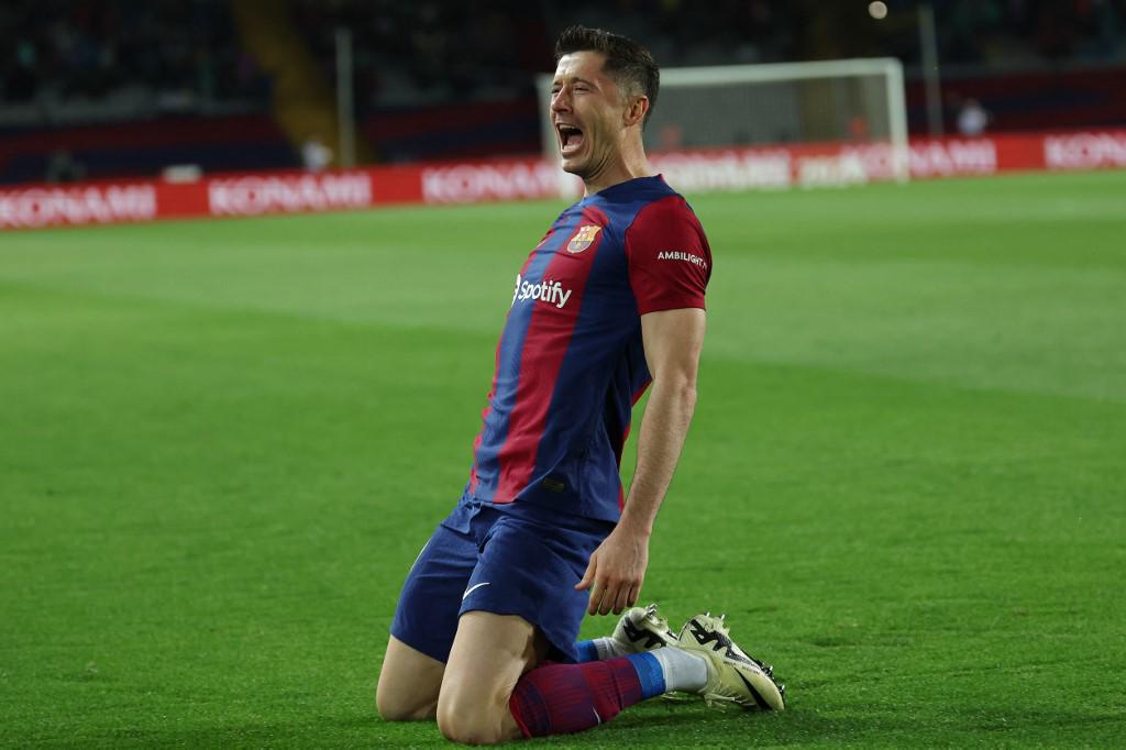 Robert Lewandowski es el referente en el ataque del FC Barcelona.