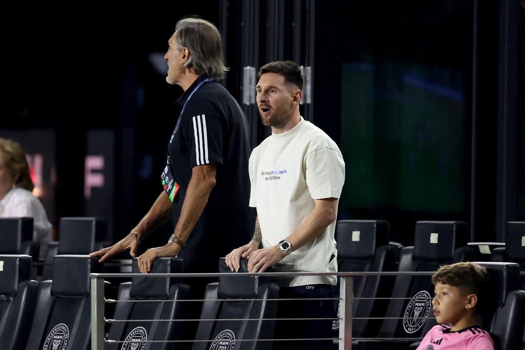 Messi no fue convocado y vio en las graderías la derrota del Inter Miami ante Monterrey.