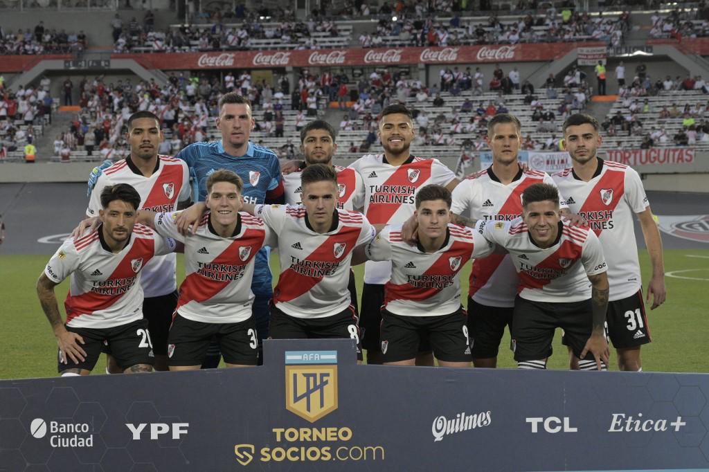 El 11 titular de River Platen que goleó 3-0 a Argentinos Juniors en el estadio Monumental.