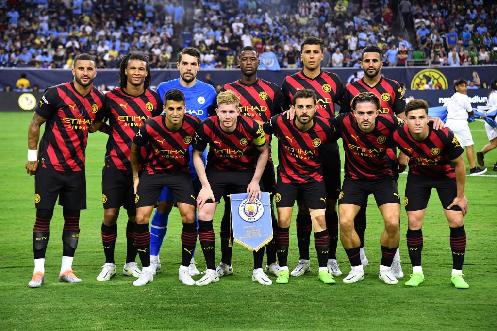 El 11 titular del Manchester City que mandó a la cancha Pep Guardiola para el amistoso ante el América.