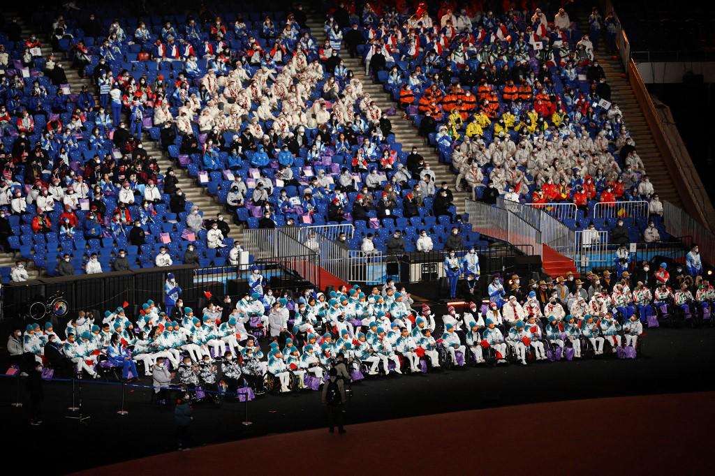 Las delegaciones hicieron el desfile en la clausura de los Juegos Paralímpicos. Foto AFP.