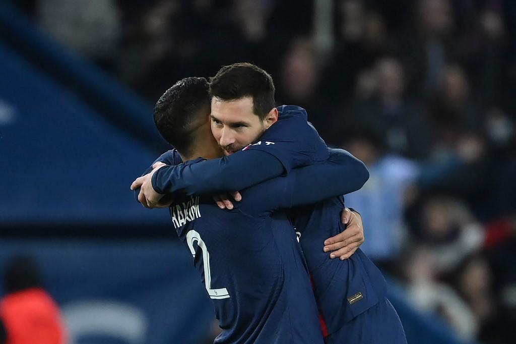 Lionel Messi celebrando su golazo marcado este sábado en la victoria de 2-1 del PSG ante el Toulouse .
