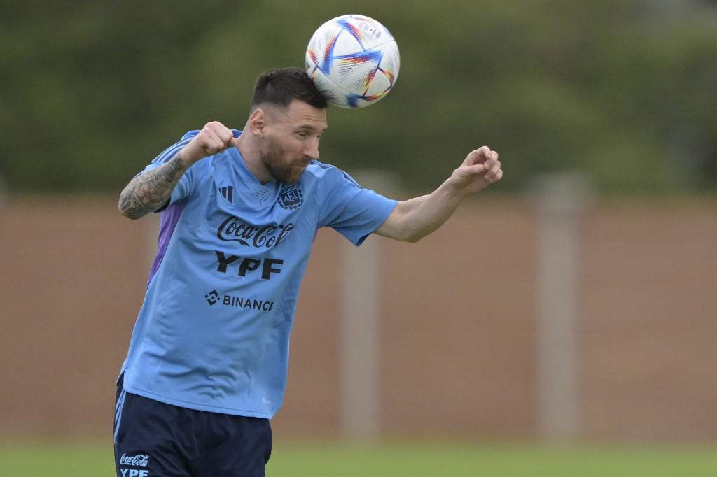 Lionel Messi durante el entrenamiento de Argentina de cara al amistoso ante Panamá.