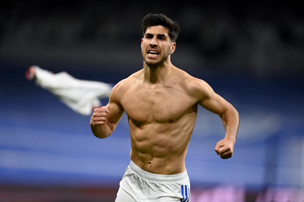 Marco Asensio y su emoción tras anotar el gol que le dio la victoria al Real Madrid.