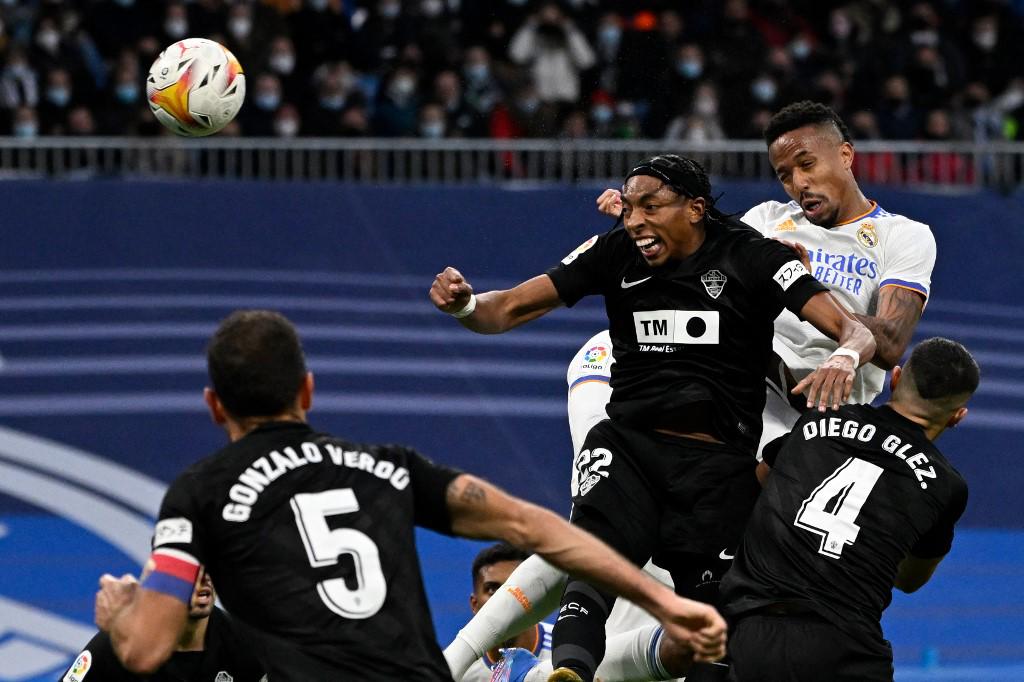 Éder Militão y el cabezazo que le dio el empate al Real Madrid a los 93 minutos.