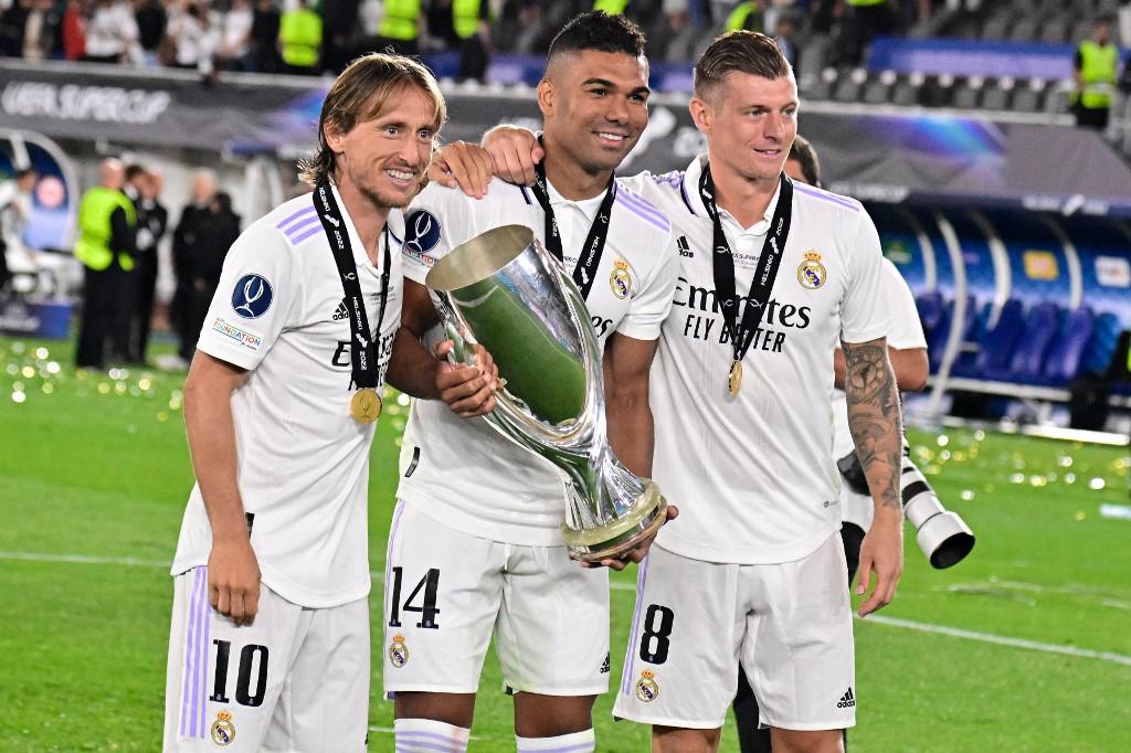 Casemiro (centro) ha formado en los últimos años un gran tridente en el mediocampo del Real Madrid junto a Luka Modric y Toni Kroos.