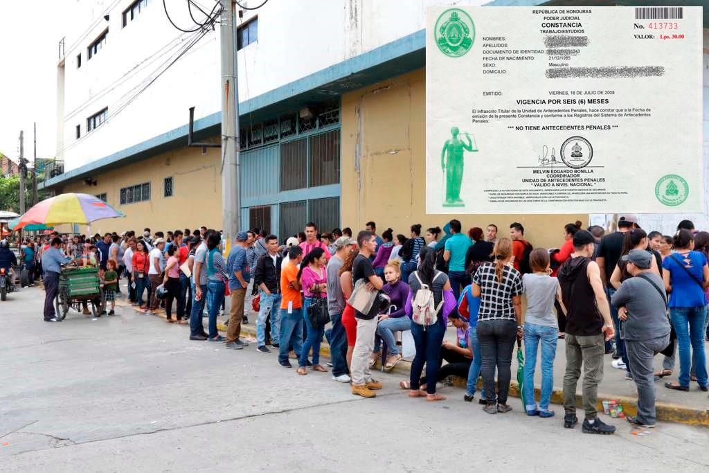 Honduras: se detiene entrega de antecedentes penales