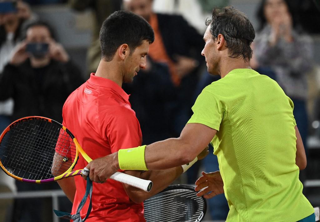 El saludo entre Nadal y Djokovic tras el espectacular partido que tuvieron.