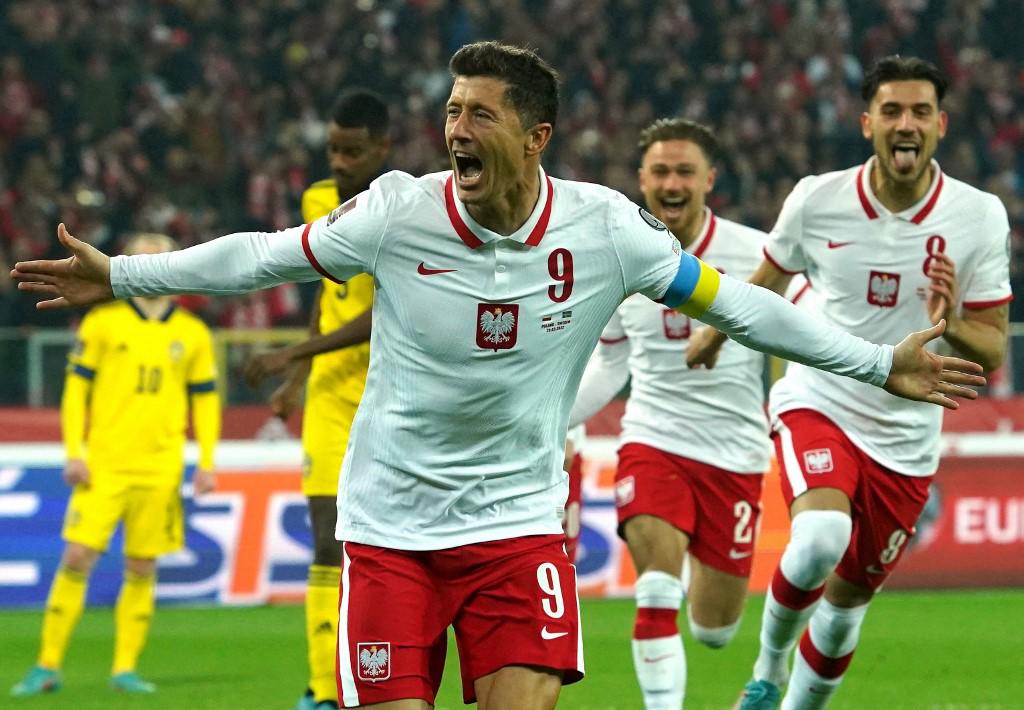 Polonia dejó sin Mundial a Suecia y clasificó a la Copa del Mundo de Qatar 2022. Foto AFP.