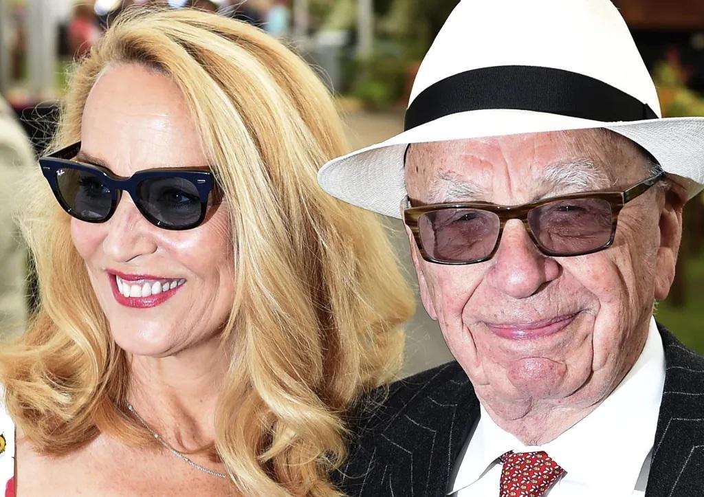 El magnate Rupert Murdoch, junto a su exesposa Jerry Hall, en una fotografía de archivo. Hall también estuvo casa con el cantante Mick Jagger.