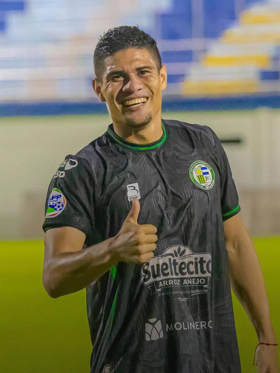 La felicidad de Jorge Velásquez tras su gol que firmó la remontada y victoria del Juticalpa FC.