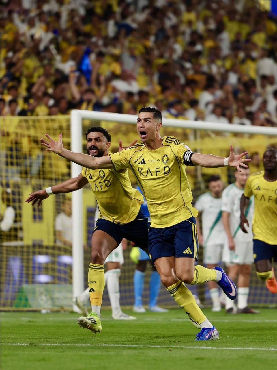 La felicidad de Cristiano Ronaldo tras su gol que puso a ganar al Al Nassr.